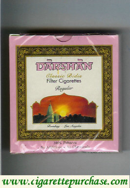 Darshan Classic Bidis Regular cigarettes wide flat hard box